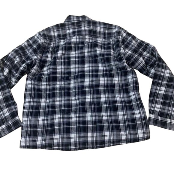 Boston Traders Flannel Trucker Jacket Men’s Size XL Fleece Lined Gray Plaid - Picture 5 of 5